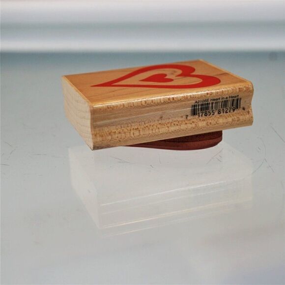 Be My Valentine Stamps New Valentine Heart Rubber Stamps Lot of 2 - Picture 7 of 8